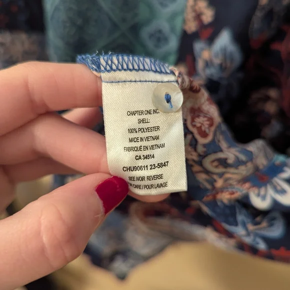 Multi Paisley Blue & Pink Button-up Shirt - Picture 4 of 5